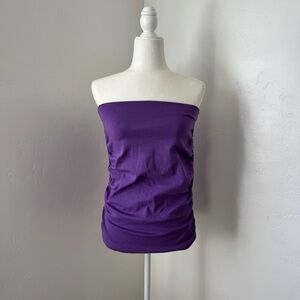 Zara Violet Side Runched Tube Top NWT Women’s Size Medium